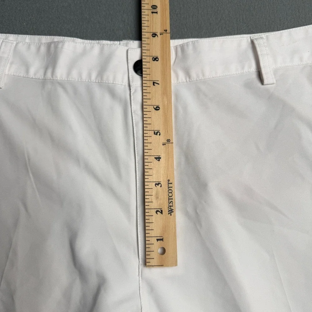 Adidas Mens Climalite Golf Pants White Flat Front Performance Trousers 42x30